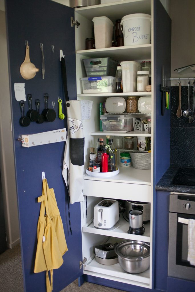 Organized Tiny Kitchen Pantry