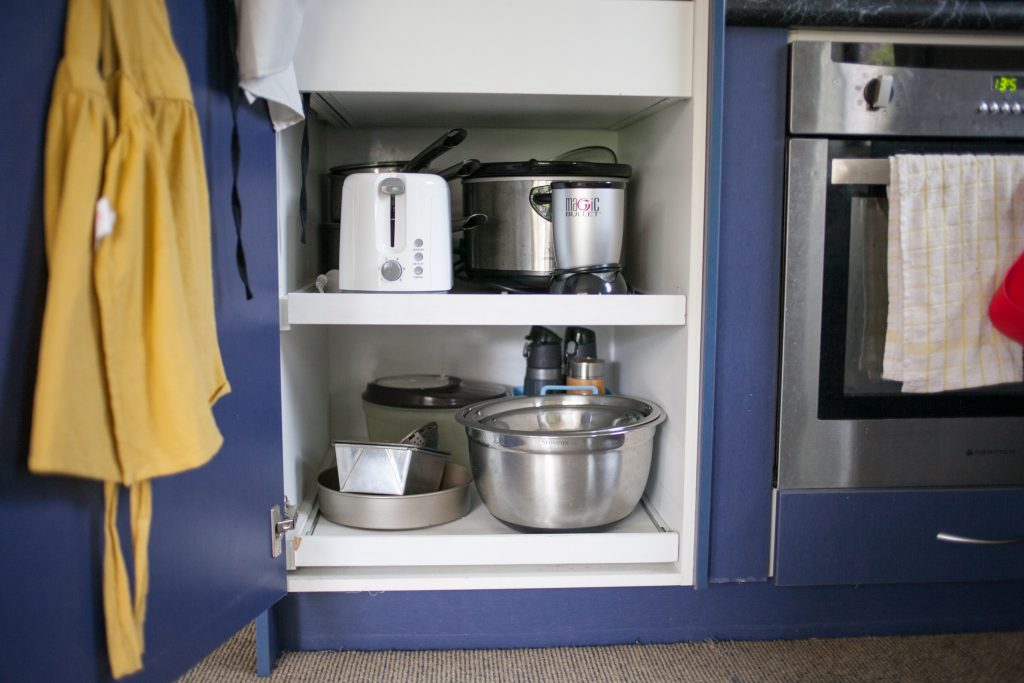 Organized Tiny Kitchen Pantry Shelves