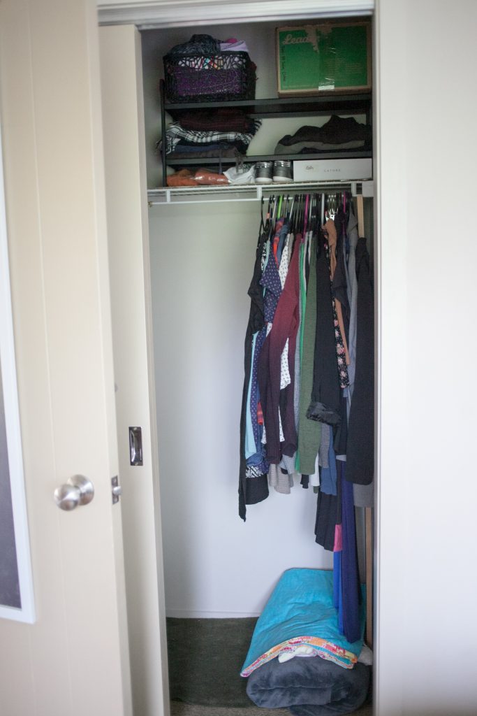 organized bedroom closet