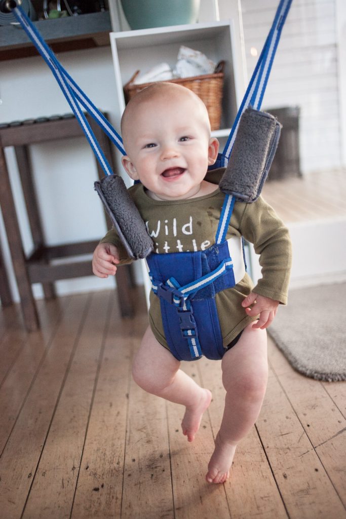 happy baby in jolly jumper