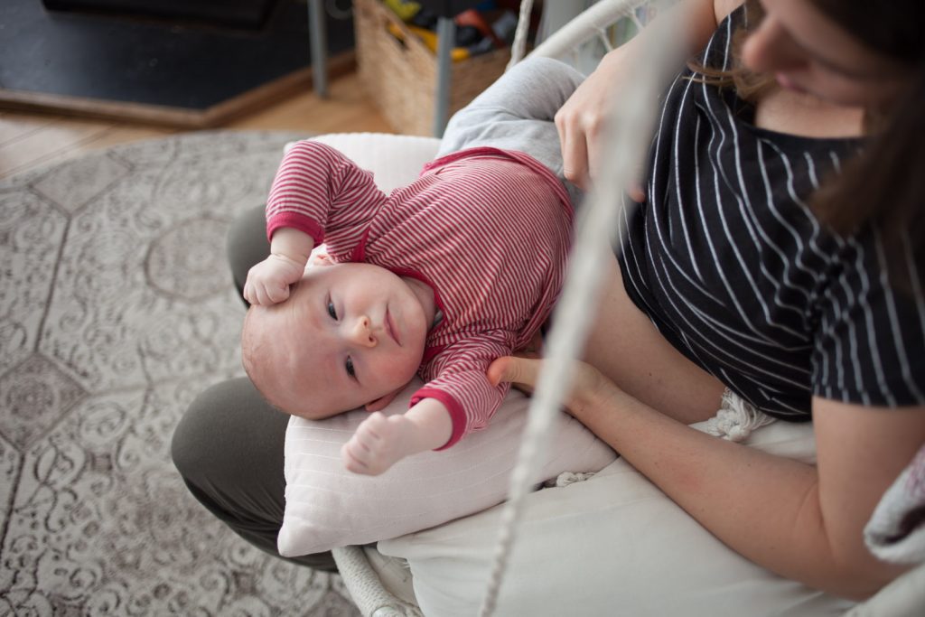 baby relaxing after breastfeeding