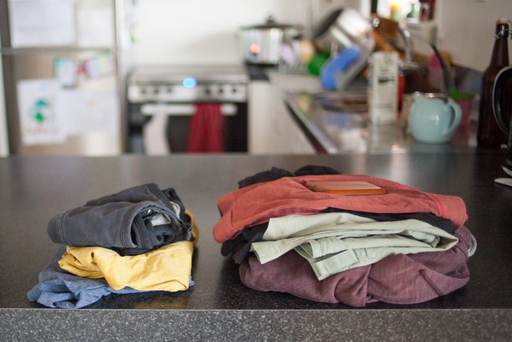 clothing set out to put on in the morning as part of peaceful morning routine