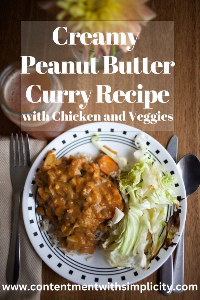 peanut butter curry recipe pinterest graphic
