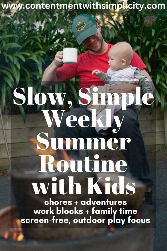 Weekly Summer Routine Pinterest Pin Graphic