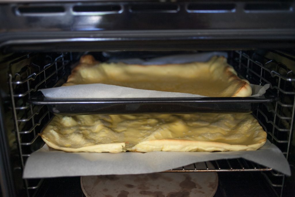 Swedish Pancakes baking in oven