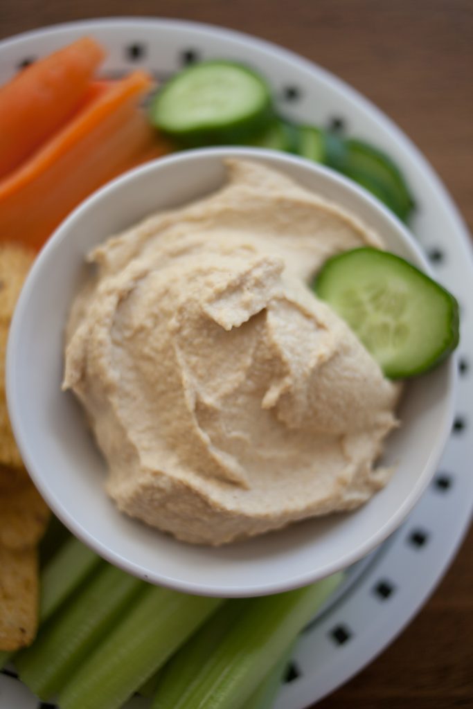 hummus with cucumber