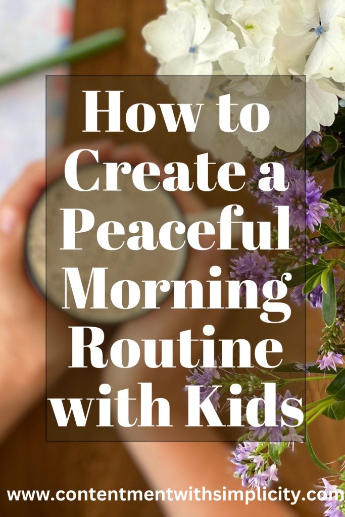 Peaceful Morning Routine Pinterest Graphic