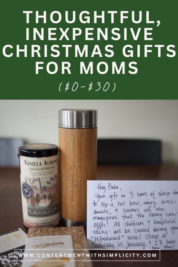 inexpensive christmas gifts ideas for moms pinterest graphic