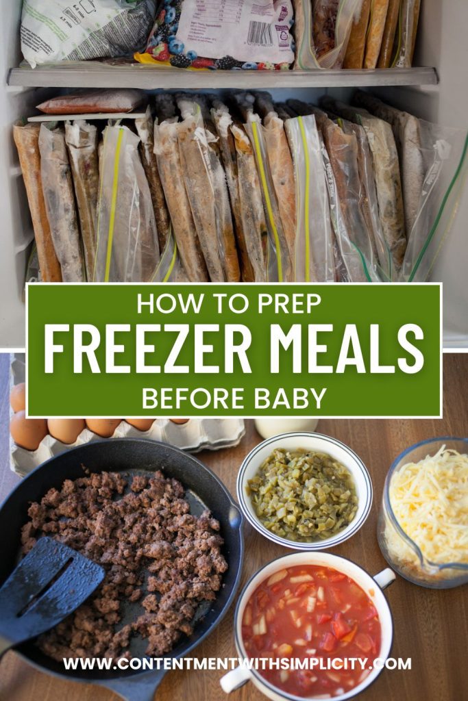 How to Prep Postpartum Freezer Meals Pinterest Graphic