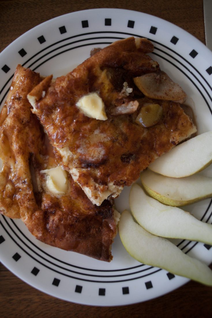 spiced pear german pancake